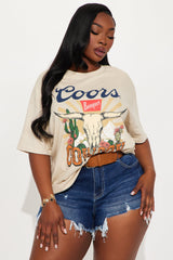 Coors Cowboy Oversized Tee - Sand