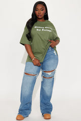 Cashing Checks Not Feelings Tee - Olive