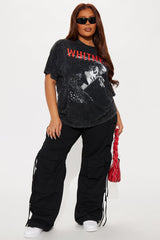 Whitney Houston Shooting Star Oversized Tee - Black