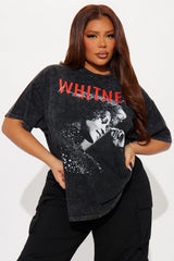 Whitney Houston Shooting Star Oversized Tee - Black