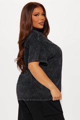 Whitney Houston Shooting Star Oversized Tee - Black