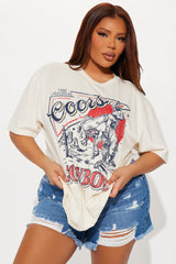Coors Cowboy Desert Oversized Tee - Cream