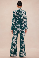 Aubrey Floral Blazer Set - Green/combo