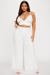Here To Stay Pant Set - White