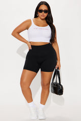 It's The Tequila Talking Ribbed Tank Top - White