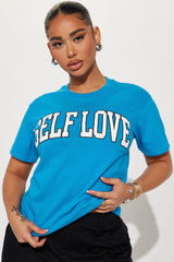 We Need More Self Love Tee - Aqua
