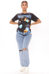 Whitney Houston Always Love You Washed Top - Black Wash