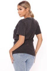Whitney Houston Always Love You Washed Top - Black Wash