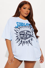 Sublime Tour Washed Oversized Tee - Light Blue