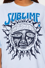 Sublime Tour Washed Oversized Tee - Light Blue