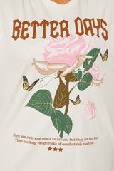 Better Days Butterfly Tee - Natural