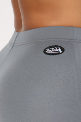 Von Dutch Rhinestone Washed Flared Pant - Charcoal/combo