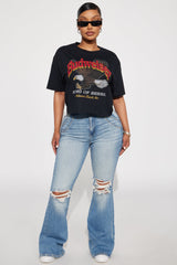 Budweiser King Of Beers Cropped Tee - Black