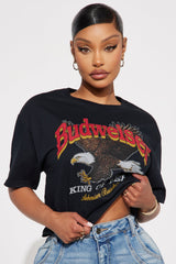 Budweiser King Of Beers Cropped Tee - Black
