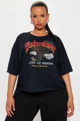 Budweiser King Of Beers Cropped Tee - Black