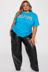 We Need More Self Love Tee - Aqua