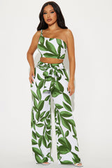 Secret Obsession Pant Set - Green/combo