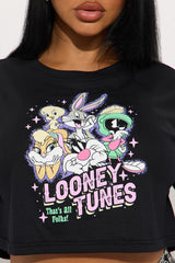 Looney Tunes Cropped Tee - Black