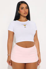 That's The Spirit Martini Baby Tee - White