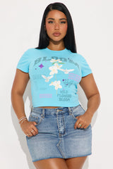 Wild Flowers Bloom Baby Tee - Light Blue