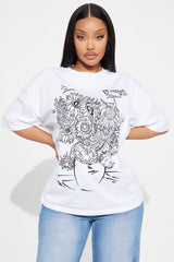 Van Gogh Sunflowers Washed Tee - White