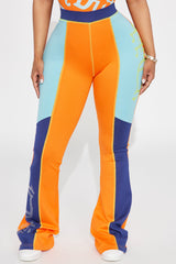 Von Dutch Multi Rhinestone Flared Pant - Orange/combo