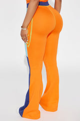 Von Dutch Multi Rhinestone Flared Pant - Orange/combo