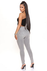 In The Night High Rise Skinny Jeans - Grey