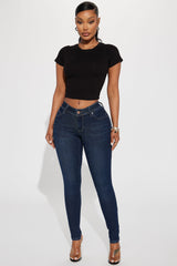 Look At My Curves Booty Lifter Skinny Jean - Dark Wash