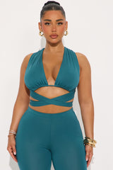 Tied Intentions Pant Set - Jade