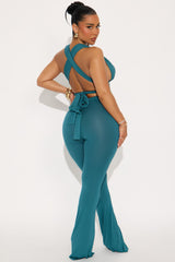 Tied Intentions Pant Set - Jade