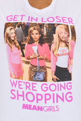 Mean Girls Get In Loser Oversized Tee - White