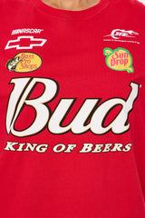 Budweiser King Of Beers Oversized Tee - Red