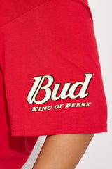 Budweiser King Of Beers Oversized Tee - Red