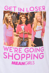 Mean Girls Get In Loser Oversized Tee - White