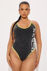 Von Dutch Washed Bodysuit - Charcoal/combo