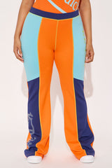 Von Dutch Multi Rhinestone Flared Pant - Orange/combo