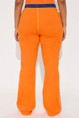 Von Dutch Multi Rhinestone Flared Pant - Orange/combo