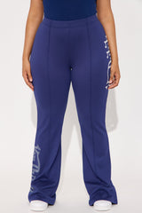 Von Dutch Rhinestone Washed Flared Pant - Navy/Red