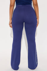 Von Dutch Rhinestone Washed Flared Pant - Navy/Red
