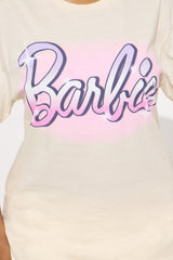 Barbie Glow Oversized Tee - Natural