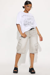 Land Cruiser 4 Wheel Drive Oversized Tee - White