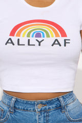 Ally AF Baby Tee - White