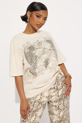 Thorned Wings Washed Tee - Off White
