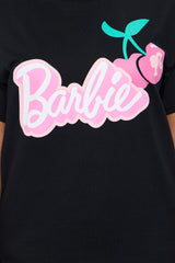 Barbie Cherry Oversized Tee - Black
