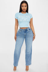 Newlywed Club Baby Tee - Light Blue