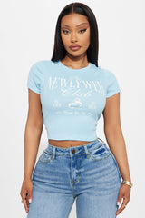 Newlywed Club Baby Tee - Light Blue