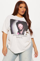 Jimi Hendrix Washed Oversized Tee - Natural