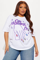 Oh Honey I'm Gay Tee - White