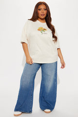 Van Gogh Sunflower Vase Washed Tee - Off White